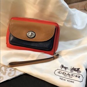 Coach color block Wallet/Convertible Clutch